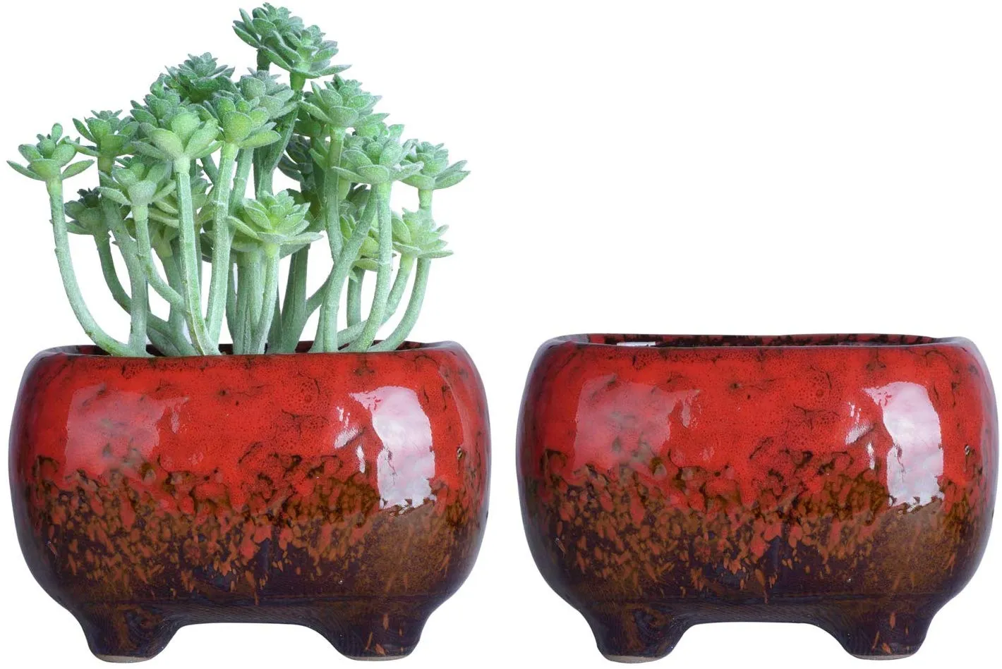 4.7 Inch Succulent Planter Pot Cute Modern Ceramic Cactus Glaze Flowers Pots with Drainage