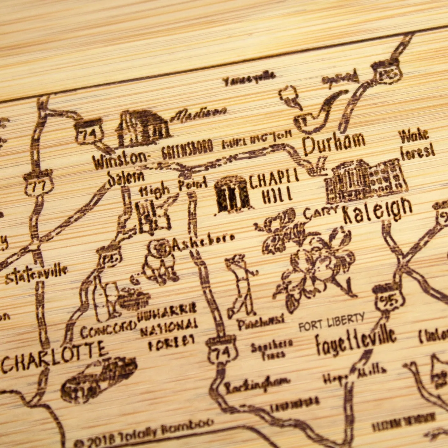 A Slice of North Carolina Cutting Board
