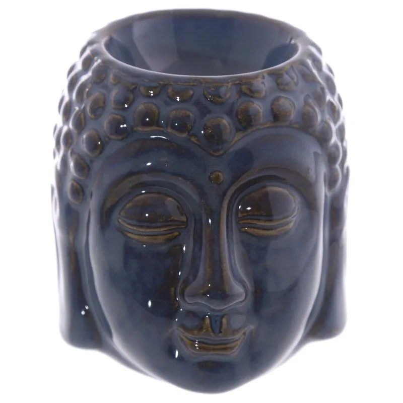 Amour Natural Buddha Head Oil Burner - Blue