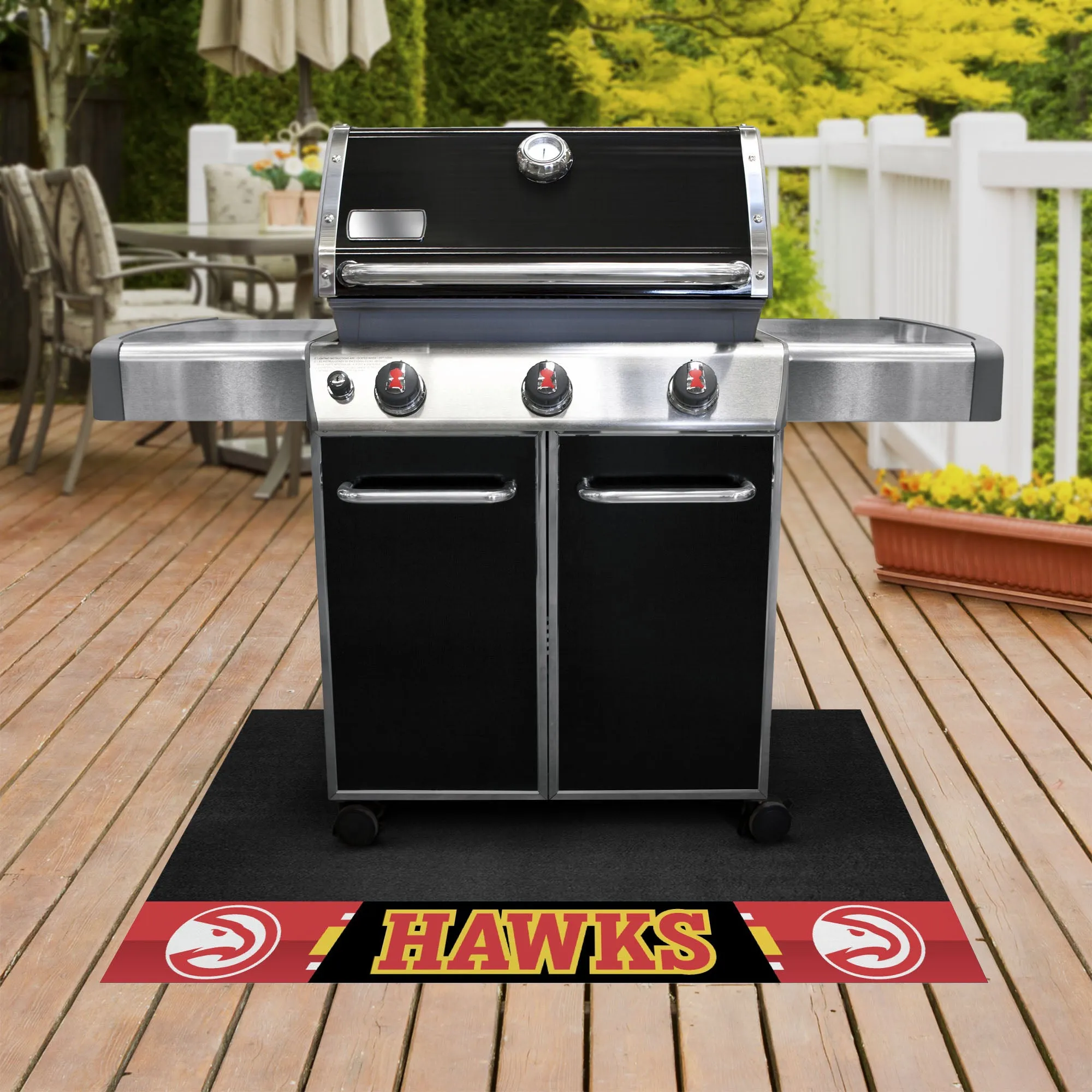 Atlanta Hawks Vinyl Grill Mat - 26in. x 42in.