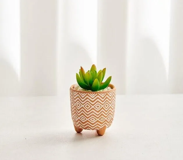 Boho terracotta plant pots