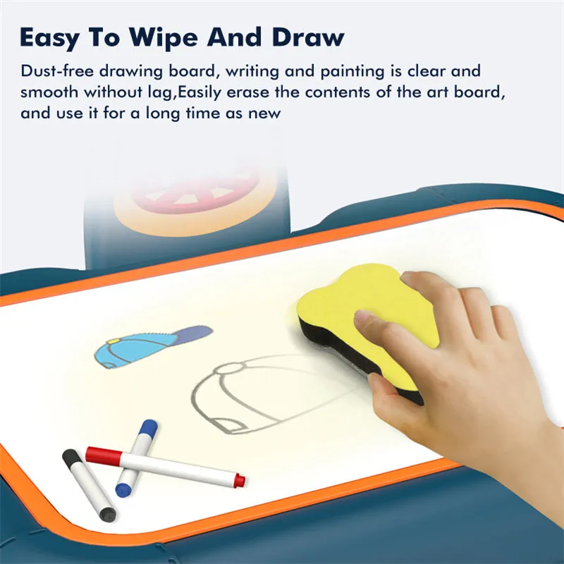 Children's LED Projector Suitcase Drawing Table Educational Toy