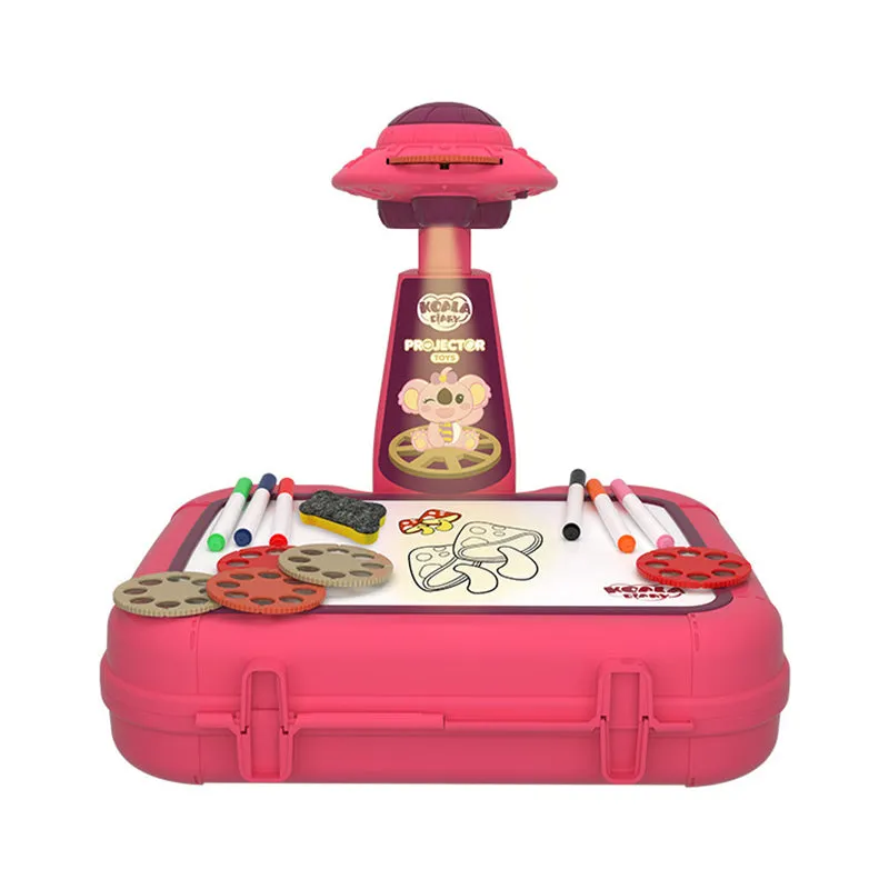 Children's LED Projector Suitcase Drawing Table Educational Toy