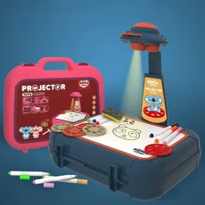 Children's LED Projector Suitcase Drawing Table Educational Toy