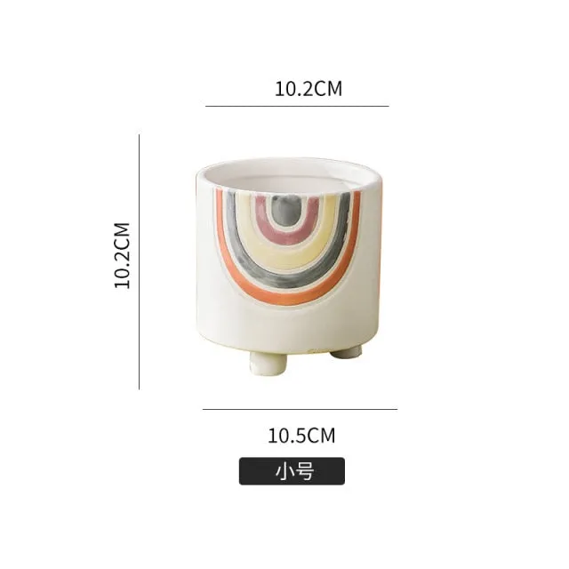 Cute plant pots with drainage hole