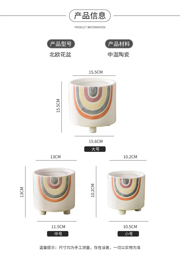 Cute plant pots with drainage hole