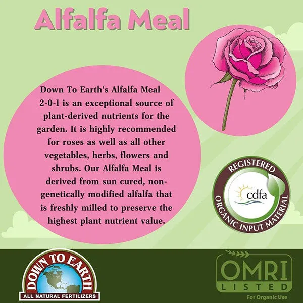 Down To Earth™, Alfalfa Meal 2-0-1, All Natural Fertilizer, Single Ingredient (4 LBS.)