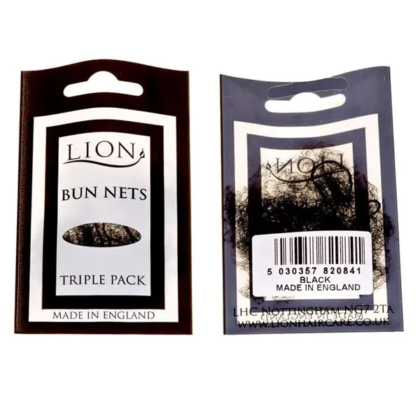 Lion Bun Net 3pk Black