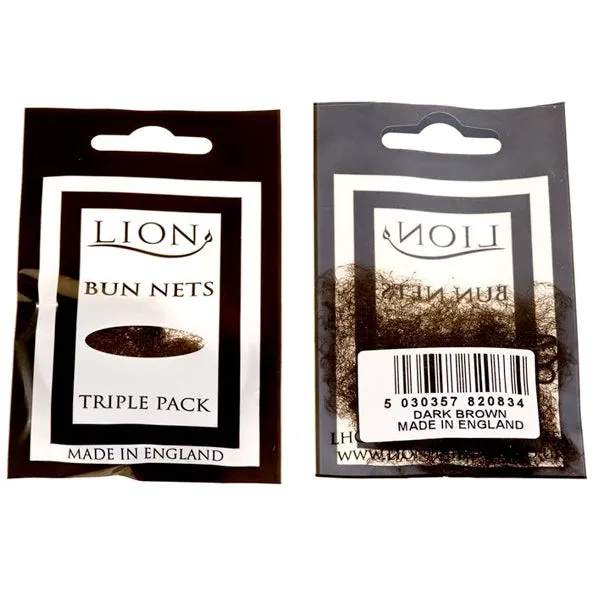 Lion Bun Net 3pk Dark Brown