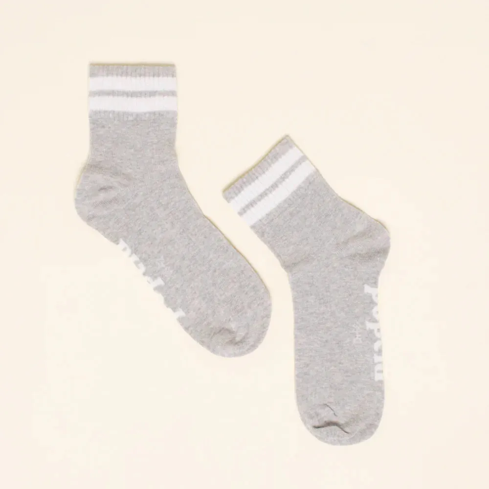 Organic Cotton Ankle Socks in Grey