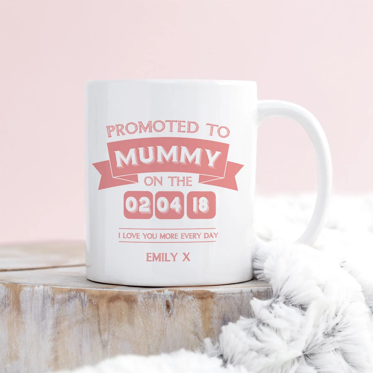 Personalised 'Promoted To Mum' Keepsake Mug
