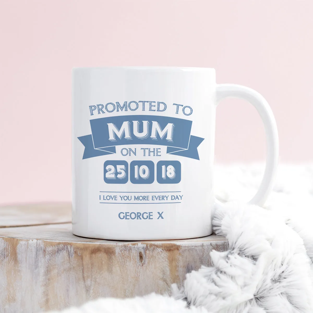 Personalised 'Promoted To Mum' Keepsake Mug