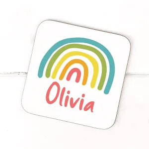 Personalised Rainbow Coaster