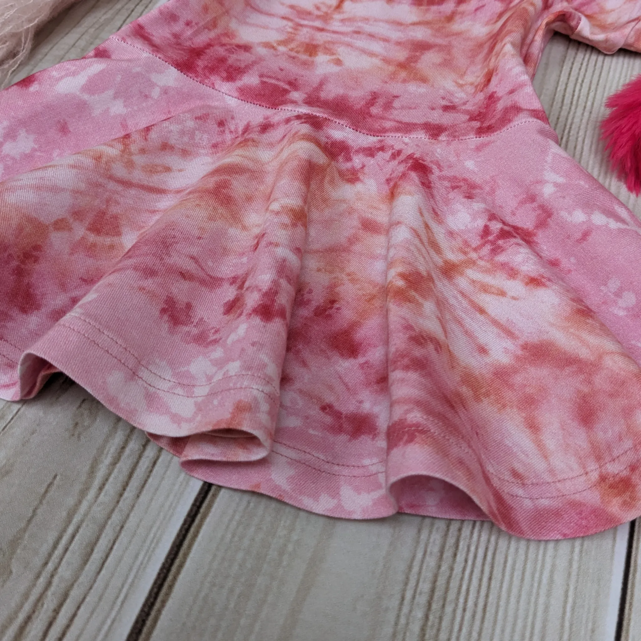 Pink Tie-Dye Twirly Dress