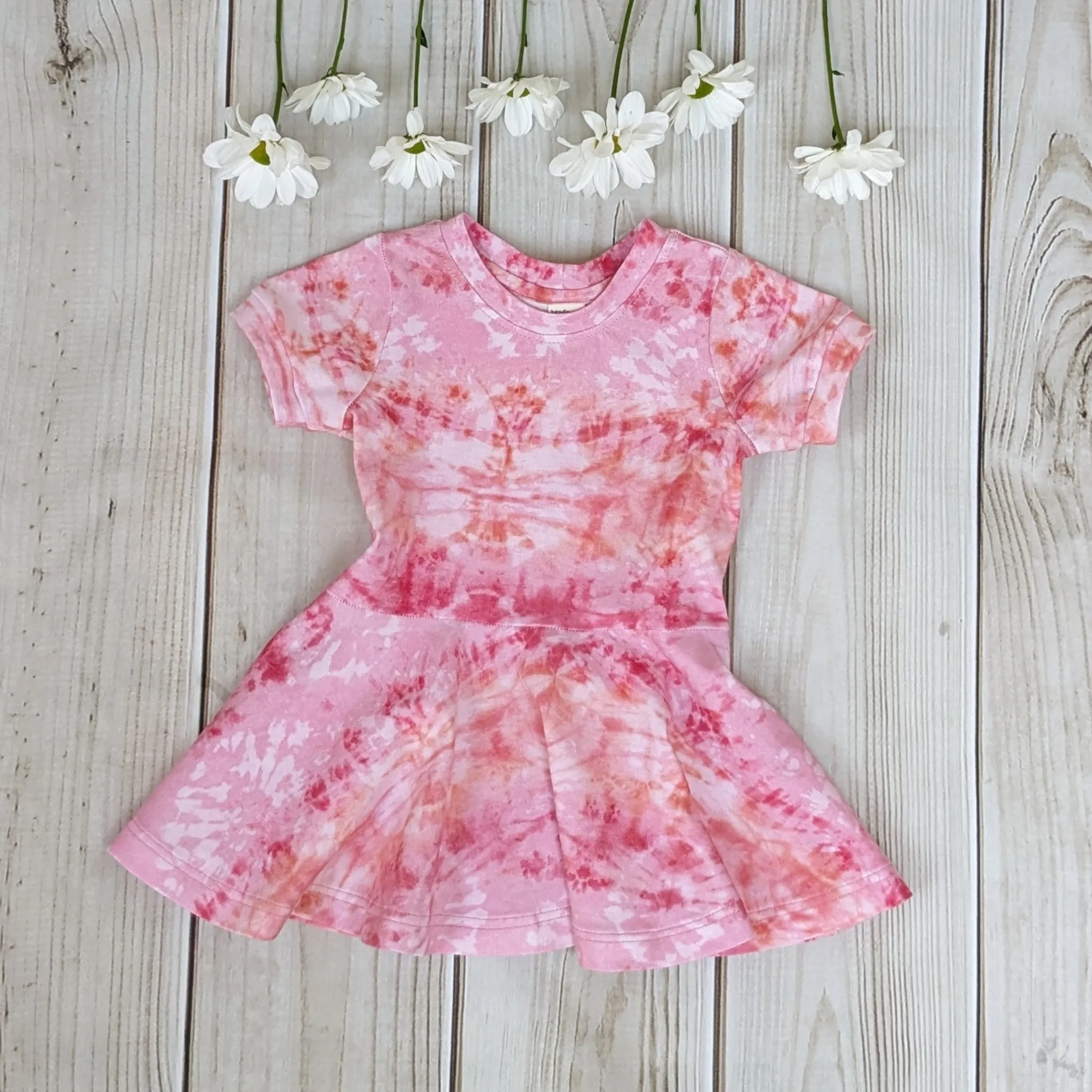 Pink Tie-Dye Twirly Dress