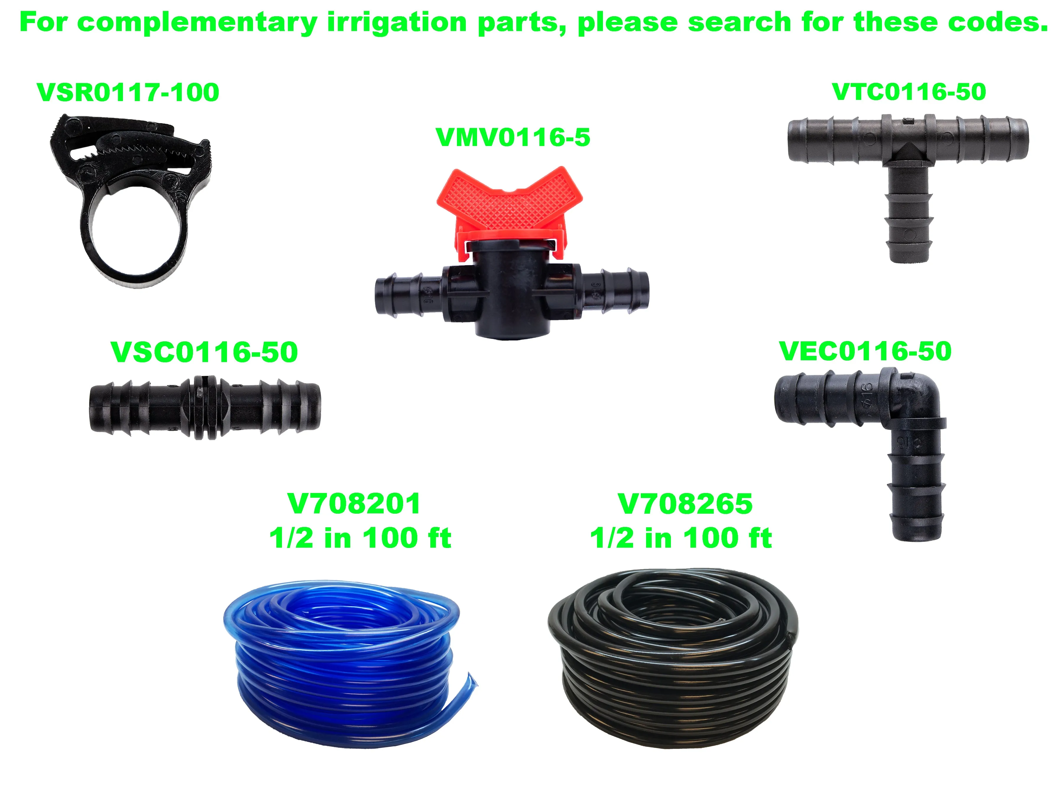 Viagrow Vinyl Multi-Purpose Irrigation Tubing (100ft, 1/2 ID-5/8 OD), Black (EA)