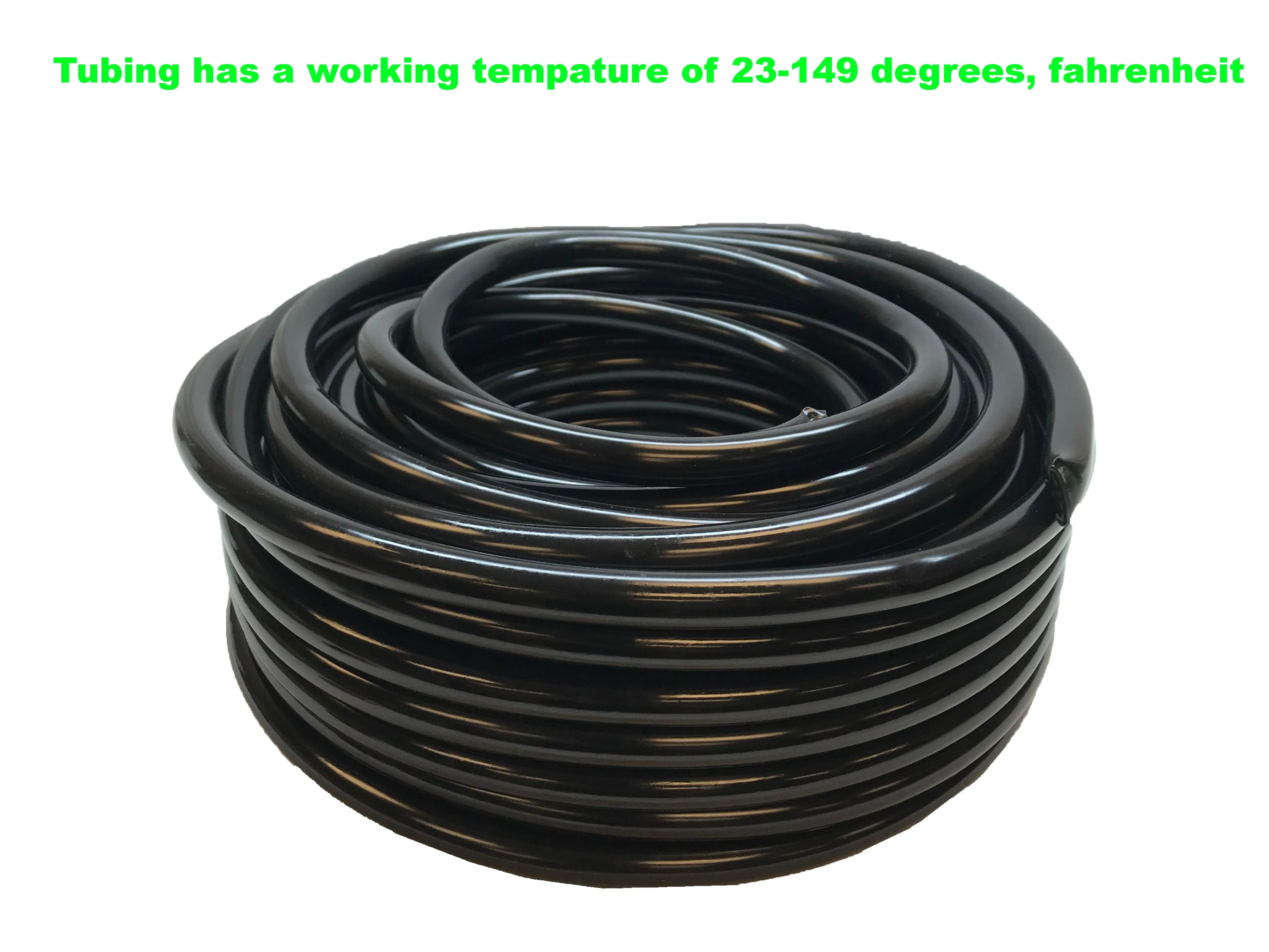 Viagrow Vinyl Multi-Purpose Irrigation Tubing (100ft, 1/2 ID-5/8 OD), Black (EA)
